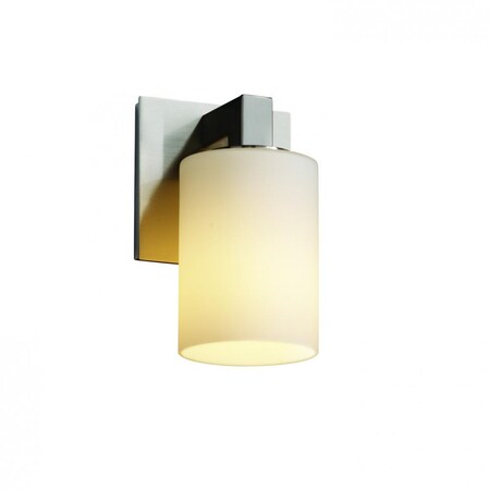Justice Design Group FSN-8921-15-OPAL-CROM Fusion Collection Modular 1-Light Wall Sconce